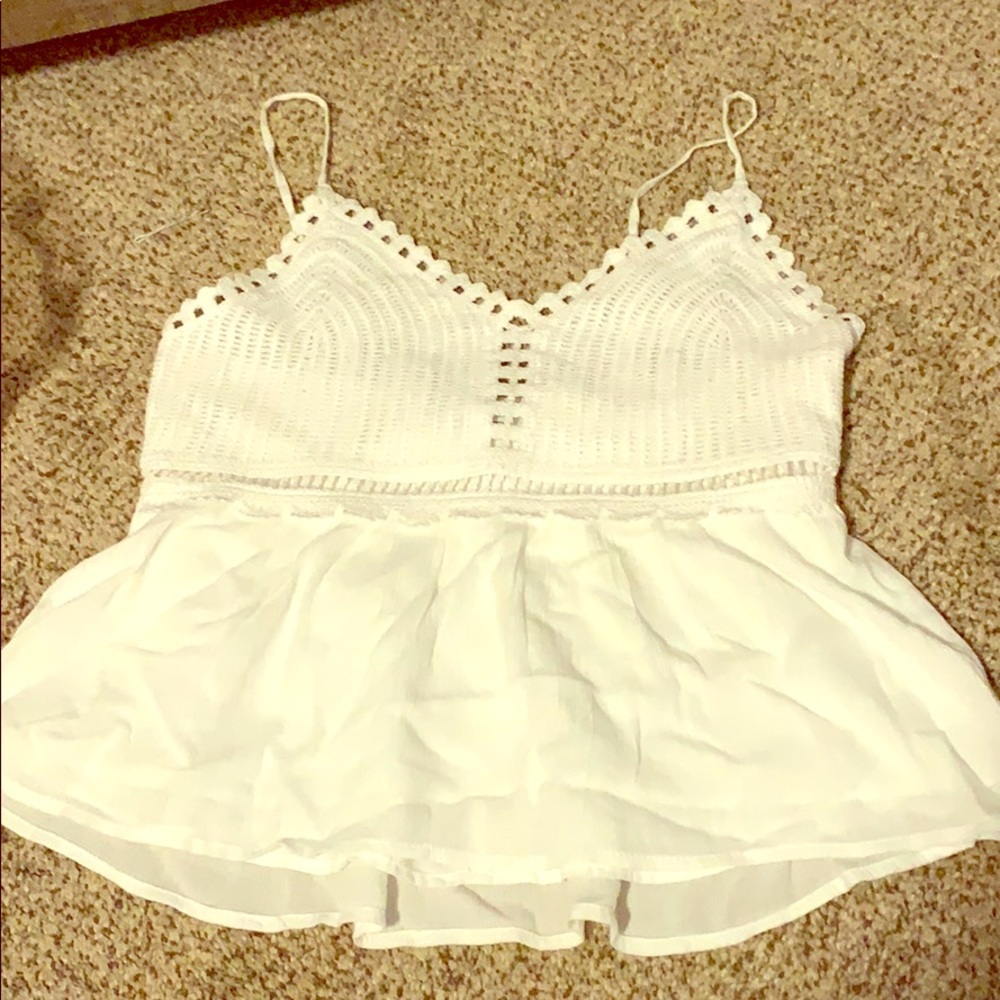 White crop top